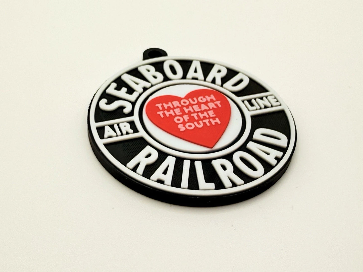 Seaboard Air Line Railroad Keychain – Vintage Train Logo “Through the Heart of the South”