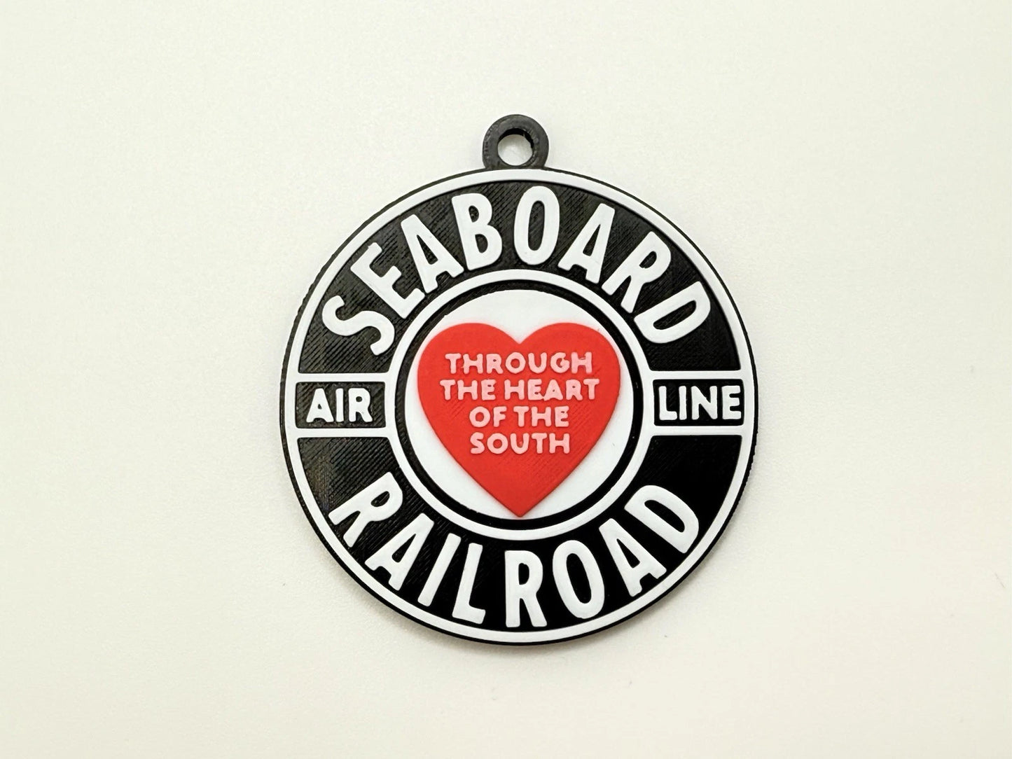 Seaboard Air Line Railroad Keychain – Vintage Train Logo “Through the Heart of the South”